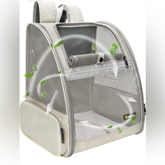 Texsens Pet Backpack Carrier for Small Cats or Dogs. Beige.Like new, never use. - Picture 1 of 6